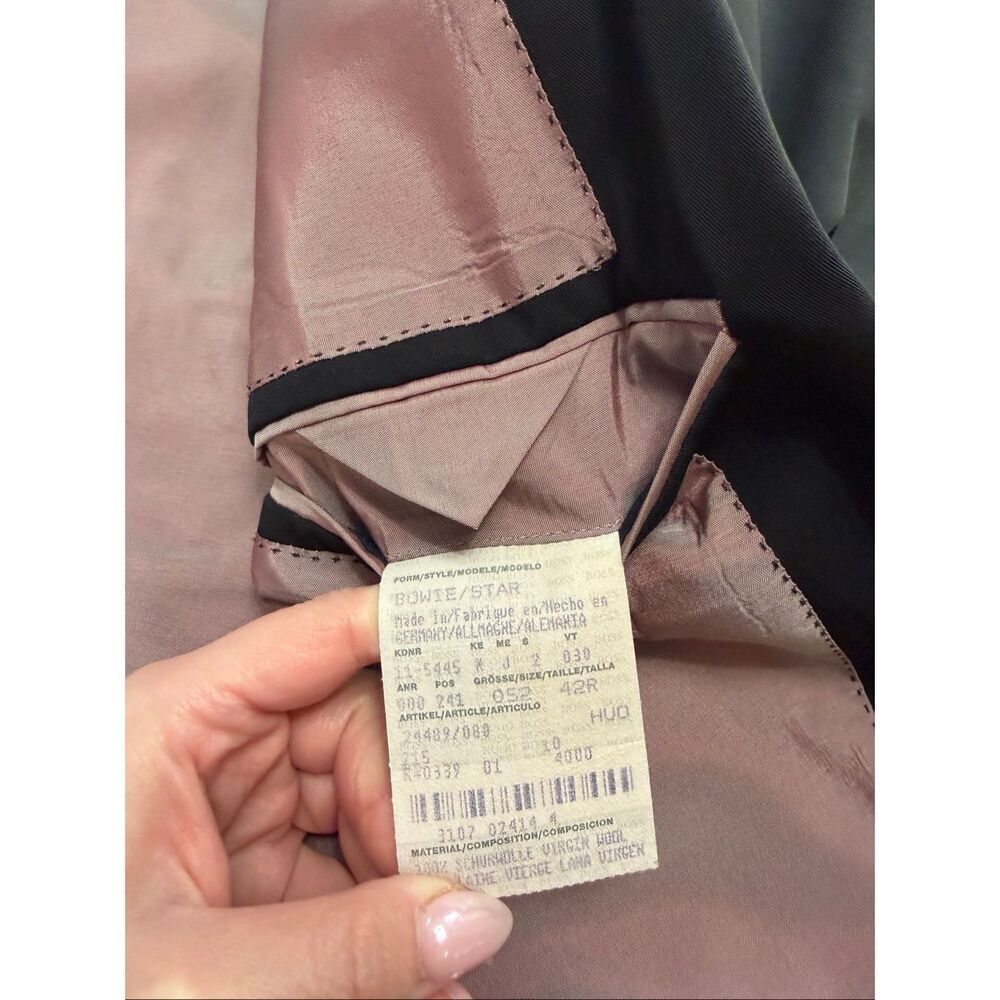 Hugo Boss Bowie Star Black 2 Button Wool Blazer Size 42R - Picture 8 of 11